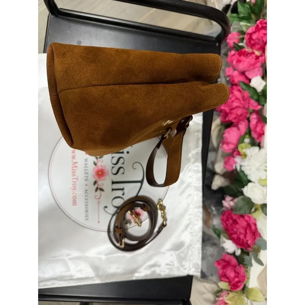NWT B11-003 Coach Station Carryall Bag CET30 suede/Gold/Warm Brown